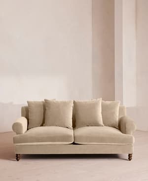 Audrey Two Seater Sofa - Velvet - Oyster - US - Listing Image