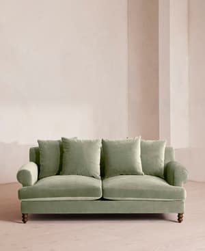Audrey Two Seater Sofa - Velvet - Seafoam - UK - Listing Image