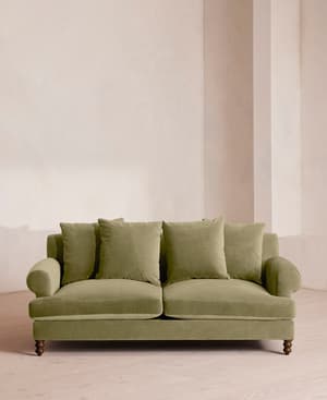 Audrey Two Seater Sofa - Velvet Lichen - Listing Image