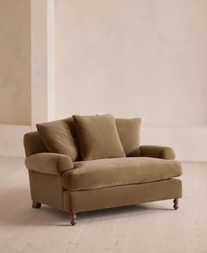 Audrey Loveseat - Velvet - Truffle - UK - Listing Image