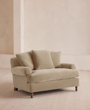 Audrey Loveseat - Velvet - Oyster - UK - Listing Image