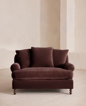 Audrey Loveseat - Velvet - Aubergine - US - Hover Image