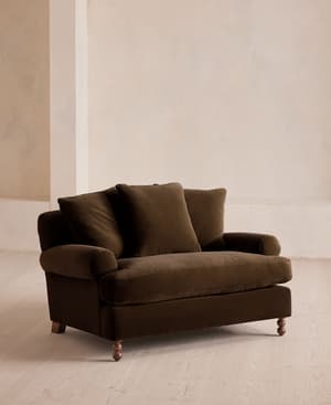 Audrey Loveseat - Sofa - Velvet - Chocolate - Listing Image