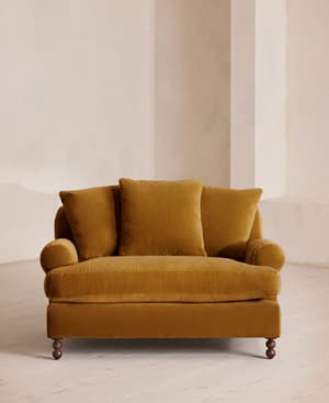 Audrey Loveseat - Velvet - Mustard - US - Hover Image