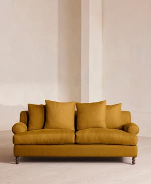 Audrey Two Seater - Sofa - Linen - Turmeric - US - Listing Image