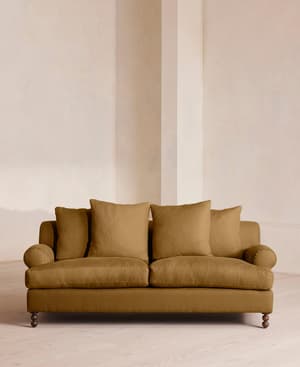 Audrey Two Seater - Sofa - Linen - Ochre - US - Listing Image