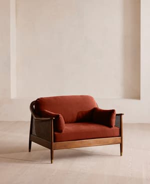 Atlanta Loveseat - Velvet - Rust - Listing Image