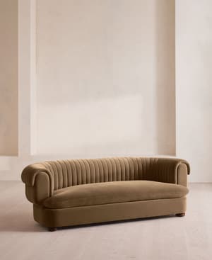 Rava Three Seater Sofa - Velvet - Truffle - US - Hover Image