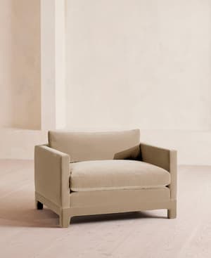 Ashford Loveseat Sofa - Velvet - Oyster - UK - Listing Image