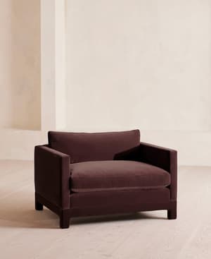 Ashford Loveseat Sofa - Velvet - Aubergine - UK - Listing Image