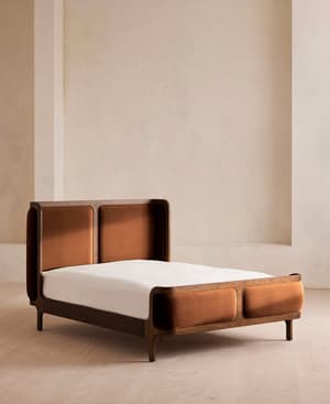 Belsa Bed - Queen - Velvet - Cinnamon - US - Listing Image