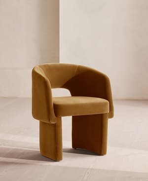 Morrell Dining Chair - Velvet - Mustard - Listing Image