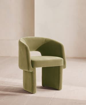 Morrell Dining Chair - Velvet - Lichen - Hover Image
