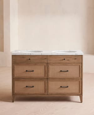 Hammond Double Vanity - Carrara Marble - Hover Image