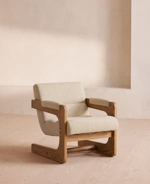 Lara Armchair - Boucle - Natural - US - Hover Image