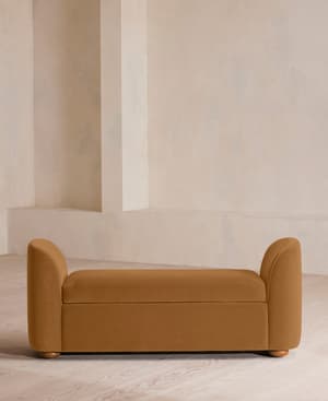 Athena Bench - Velvet - Mustard - US - Hover Image