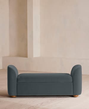 Athena Bench - Velvet - Grey Blue - US - Hover Image