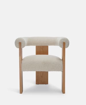 Eldon Dining Chair - Boucle - Oak - US - Hover Image