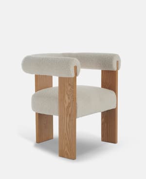 Eldon Dining Chair - Boucle - Oak - US - Listing Image