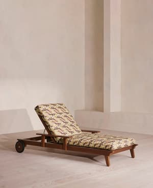 Ardingly Outdoor Chaise Lounger - Cactus Floral - Hover Image