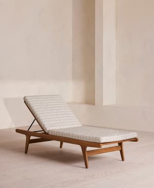Noah Outdoor Chaise Lounger - Geometric - Grey - Listing Image