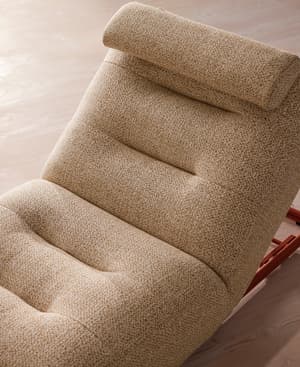Celia Outdoor Chaise Lounger - Pierre Frey Socoa Dune - Hover Image