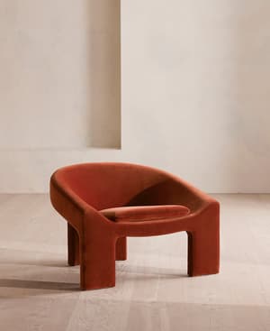 Dafne Armchair - Velvet - Rust - US - Hover Image