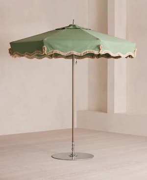 Tuuci Outdoor Parasol - Octagon 2.25m Fringed Sage - Hover Image