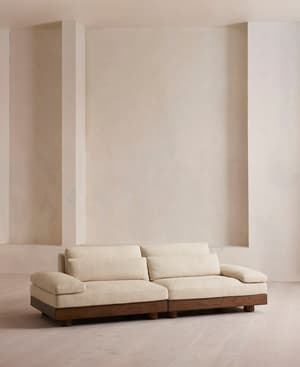 Truro Sectional Sofa - Three Seater - Textured Linen  - US - Hover Image