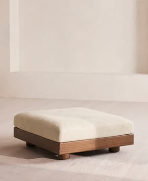 Truro Ottoman - Textured Linen - US - Hover Image