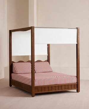 Aurea Outdoor Cabana - House Stripe - Red - Hover Image