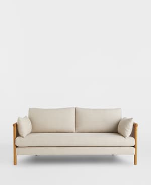 Sydney Cane Sofa - Washed Linen Flax - US - Hover Image