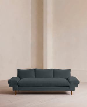 Bristol Three Seater Sofa - Velvet - Grey Blue - US - Listing Image