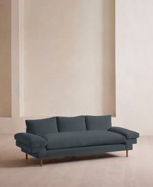 Bristol Three Seater Sofa - Velvet - Grey Blue - US - Hover Image