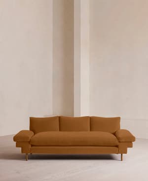 Bristol Three Seater Sofa - Velvet - Mustard - US - Listing Image