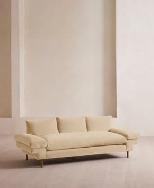 Bristol Three Seater Sofa - Velvet - Porcelain - US - Hover Image