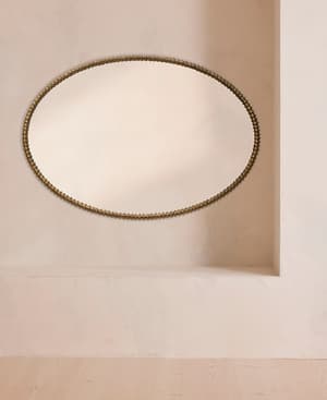 Nel Wall Mirror - Antique Brass - Hover Image