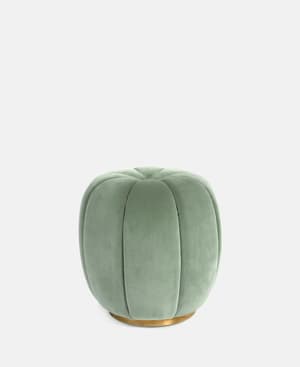 Sofia Footstool Moleskin Velvet Soft Green - US - Listing Image