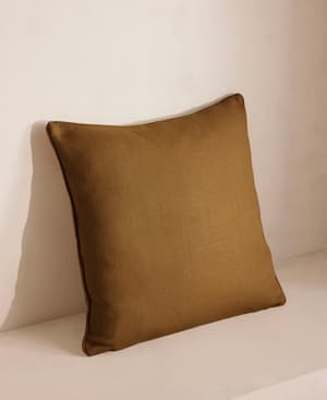 Vinnie Square Cushion - Ochre - Hover Image