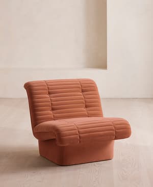 Ewan Armchair - Antique Rose Velvet - Hover Image