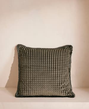 Charis Square Cushion - Charcoal - Listing Image