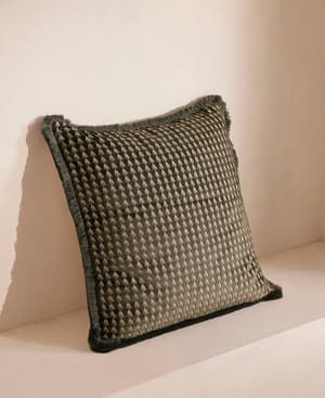 Charis Square Cushion - Charcoal - Hover Image