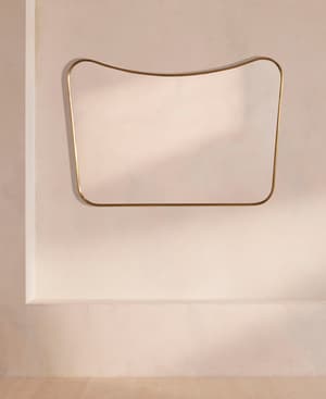 Cooper Wall Mirror - Antique Brass - Wide - Hover Image