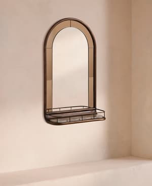 Ridley Wall Mirror - Antique Brass - Hover Image
