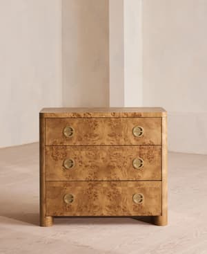 Warwick Three Drawer Dresser - Mappa Burl - Hover Image
