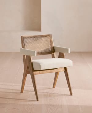 Hayward Dining Chair With Arms - Taupe Linen US - Hover Image