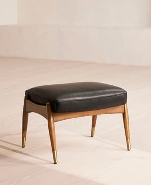 Theodore Footstool - Leather - Black - US - Listing Image