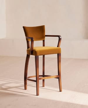 Molina Barstool - Velvet Mustard - Listing Image
