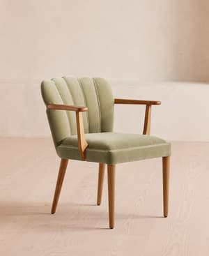 Mae Dining Chair - Velvet - Lichen - US - Listing Image
