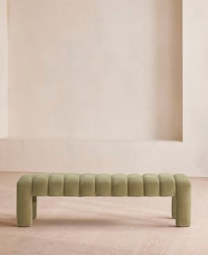 Willis Bench - Velvet - Lichen - Listing Image